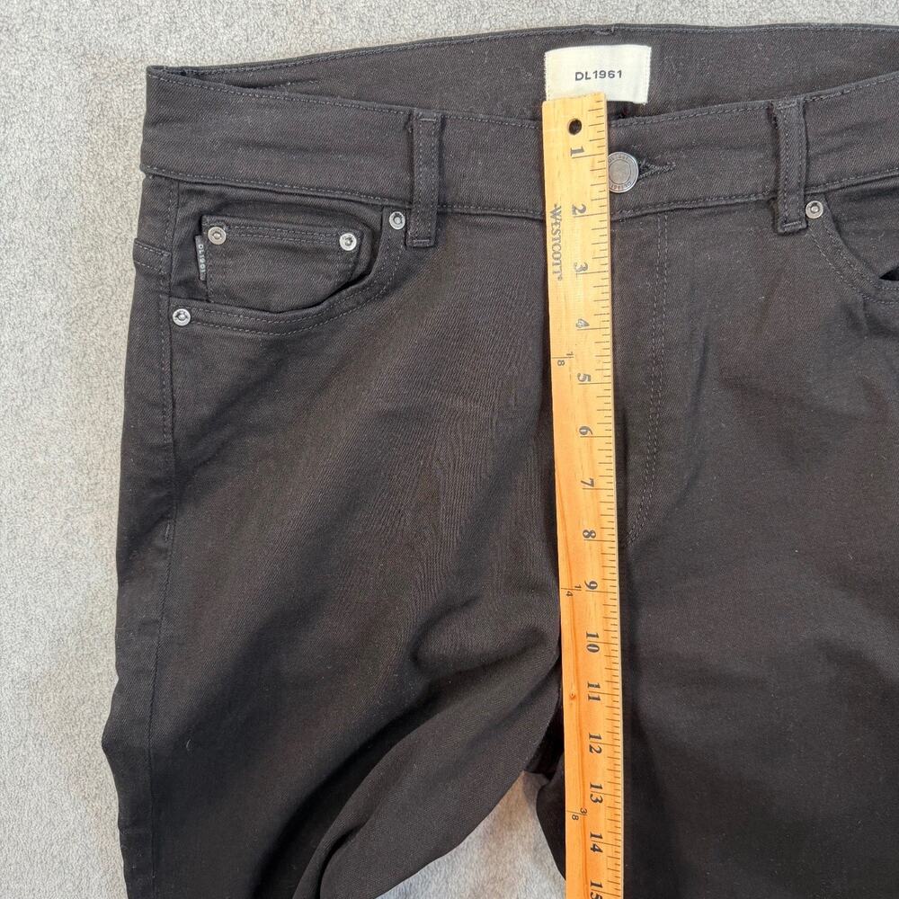 DL1961 Halle Straight Leg Instasculpt 29" Jeans Women's 31 Black Peach High Rise - Picture 4 of 10